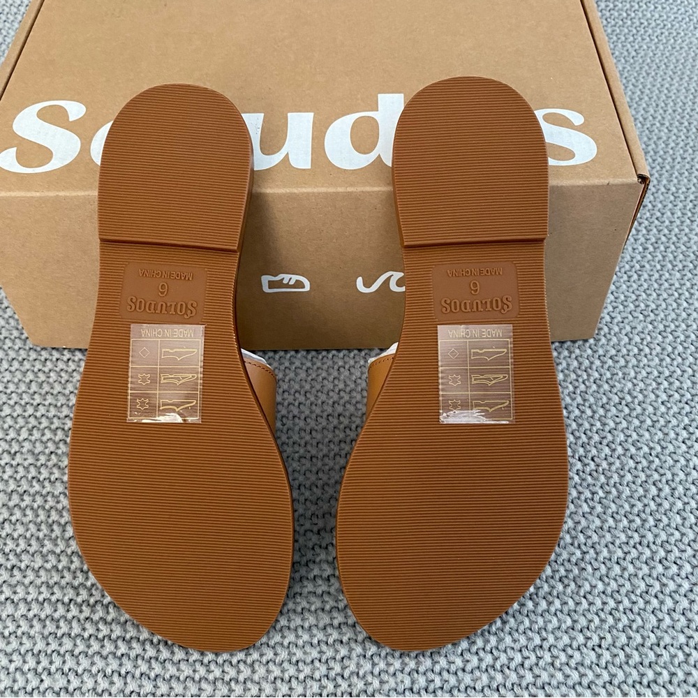 Soludos Shea Interlocking Sandals Camel Size 6 NIB - Picture 6 of 12